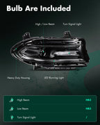 Right Side Headlight Assembly for Dodge Charger (2015–2023) Black Housing