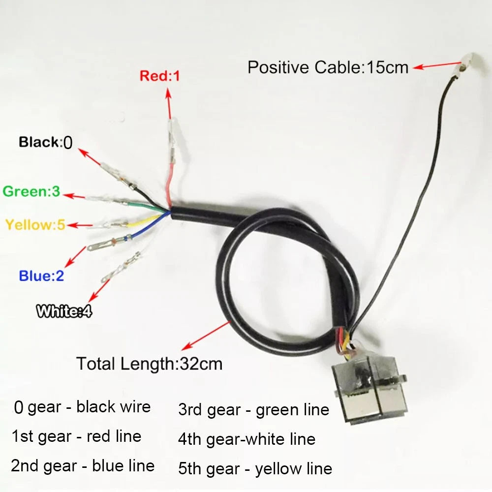 Blue LED Digital Gear Indicator Light for Universal Motorcycle