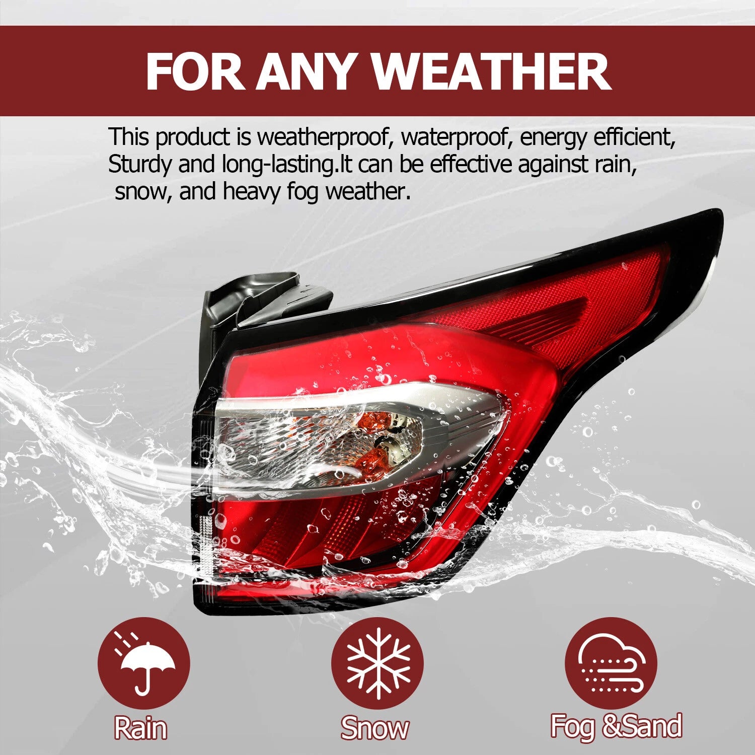Tail Light Brake Lamp for Ford Escape (2017–2019) Right Passenger Side