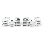 Chrome Finned Slotted Head Bolt Spark Plug Covers for Harley Touring