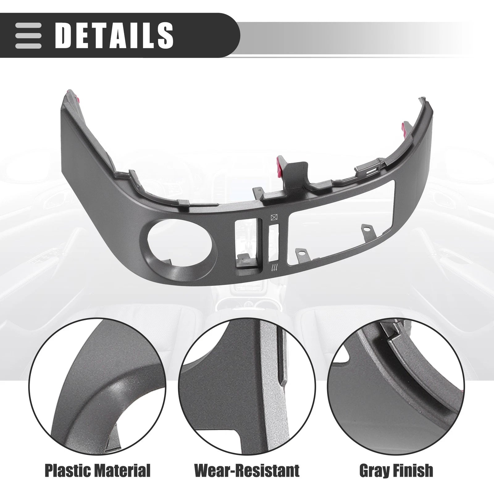 Left Center Dash A/C Outlet Vent Trim Panel for Toyota Prius (2004–2006) No. 5567047040