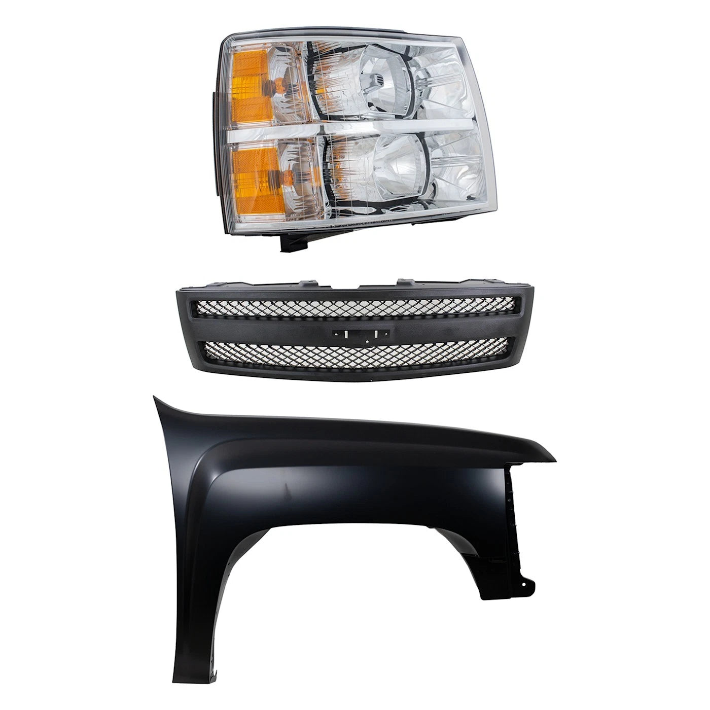 Fender Kit for Chevrolet Silverado 1500 (2007–2013) Primed Front Right