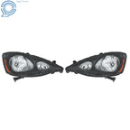 Set of 2 Black Halogen Headlights for Honda Fit Sport (2009–2011)