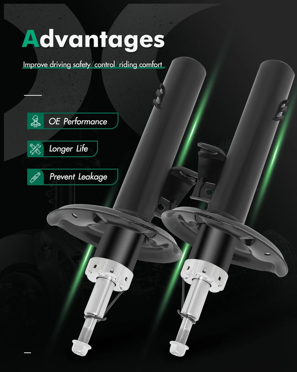 Front Pair Shocks Struts for BMW X3 2.5si 3.0si (2004–2010)