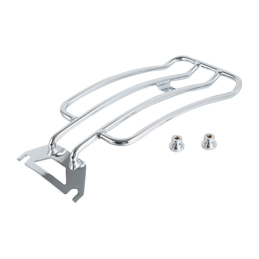 Chrome Solo Seat Luggage Rack for Harley Touring Road King (1998–2022)