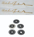 Gold Quarter Panel Script Emblem for Rear Side Fender for 1957 Chevy Bel Air