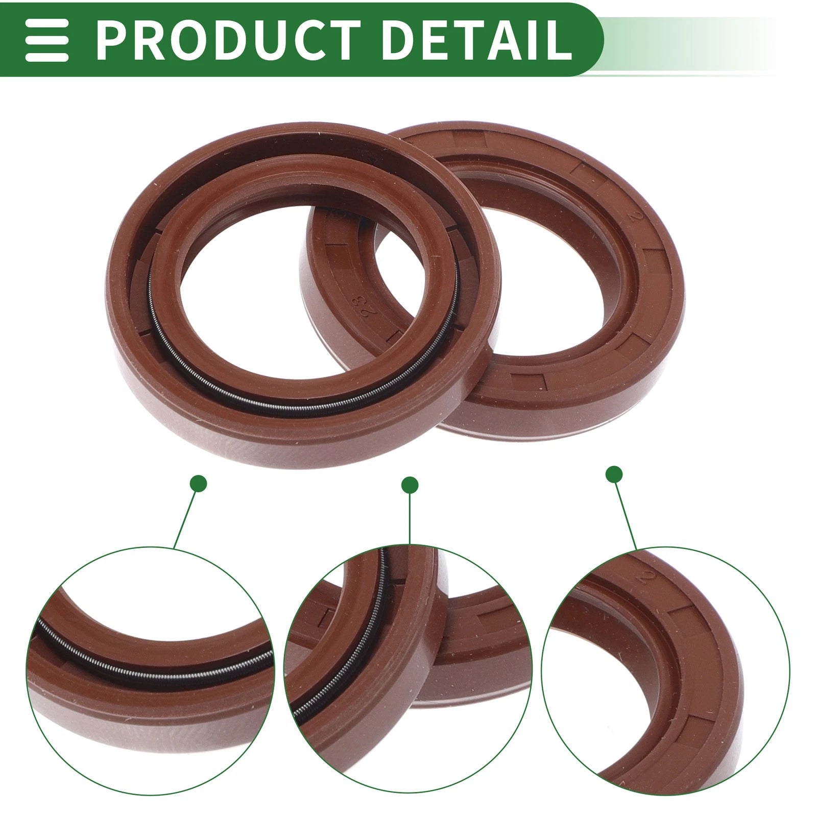Set of 5 Oil Seal Rotary Shaft Seal FKM Rubber 23x35x6mm