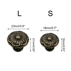 5Pc Antique Bronze Flower Drawer Knob for Jewelry Box Cabinet Door