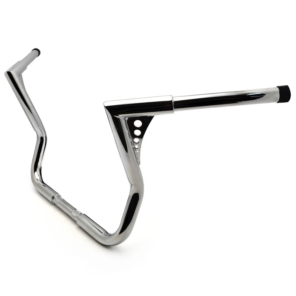 Chrome 12" Rise Monkey Ape King Bars Handlebar for Harley Touring (1986–Present)