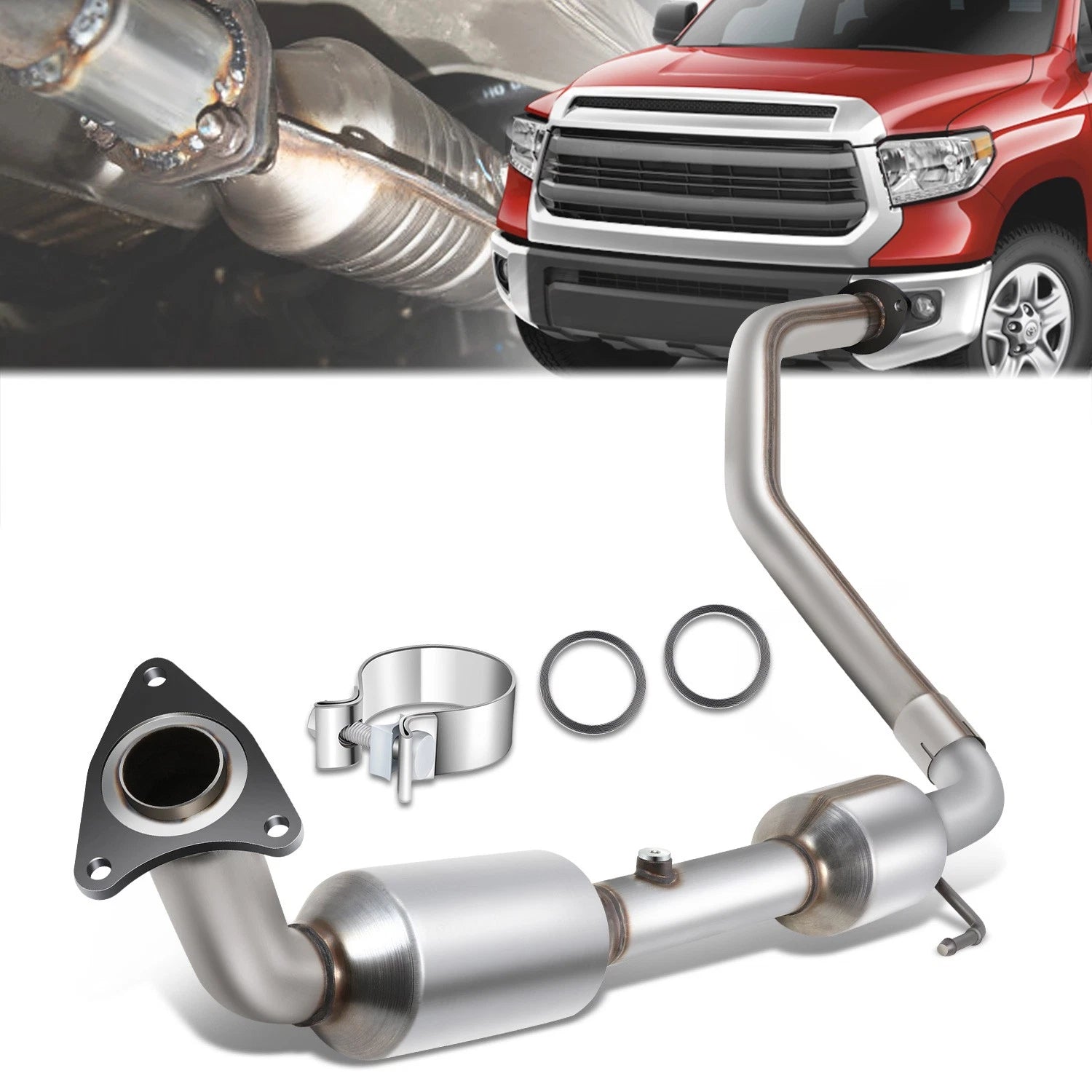 Steel Left Catalytic Converter for Toyota Tundra 4.6/5.7L (2007–2019)