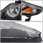 Headlight Lamp Assembly for Honda Civic Sedan (2006–2011) Black Housing