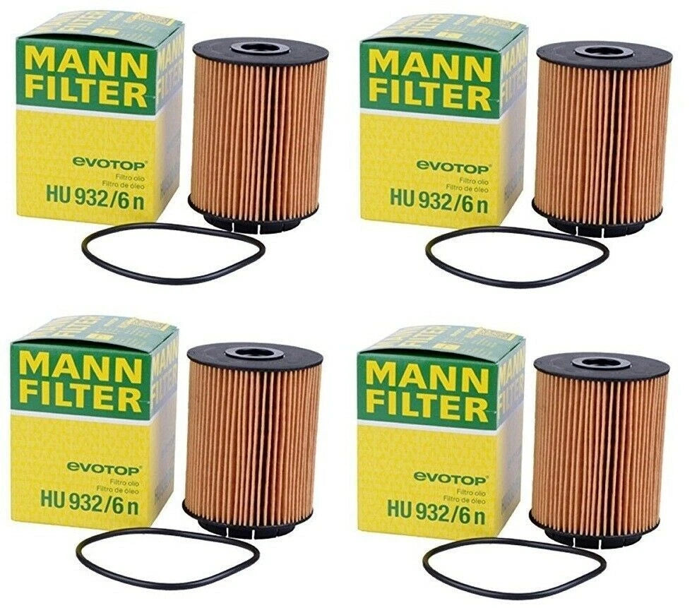 Set of 4 Oil Filters HU 932/6 N for Audi A8 Q7 Porsche Cayenne VW Golf