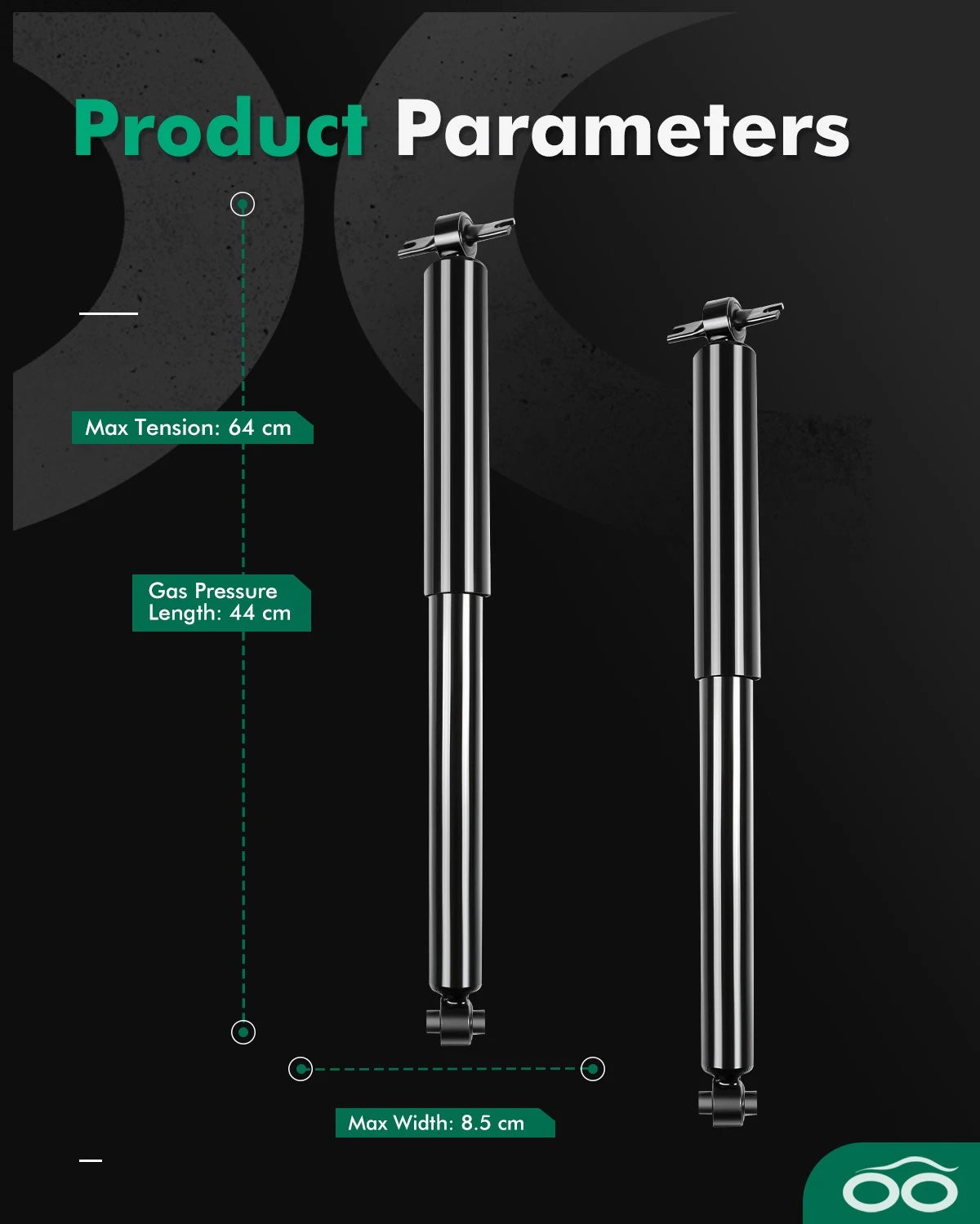 Rear Shocks Struts for Kia Rio 2001–2005 (1.5L 1.6L)
