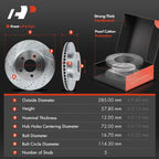 Front Side Drilled Brake Rotors & Ceramic Pads for Jeep Liberty (2002-2012)