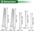 10 Pcs Door Pillar Window Trim for BMW X1 (2016–2022) Silver Tone