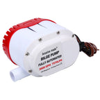 12V 2000GPH Bilge Water Pump for Boats (Automatic, Submersible)
