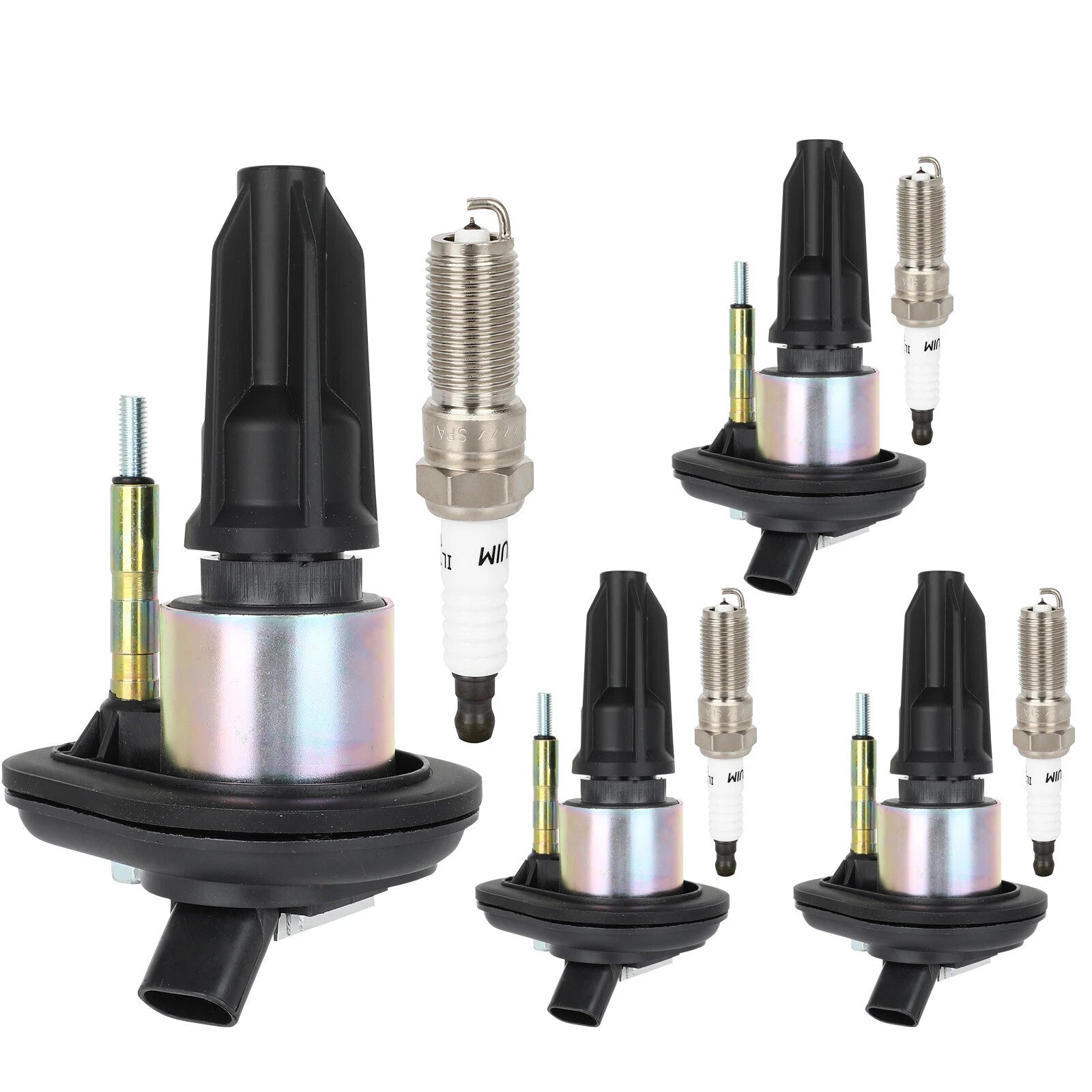 Set of 4 Ignition Coils & Spark Plugs for Isuzu I-280, Chevy Colorado, Canyon