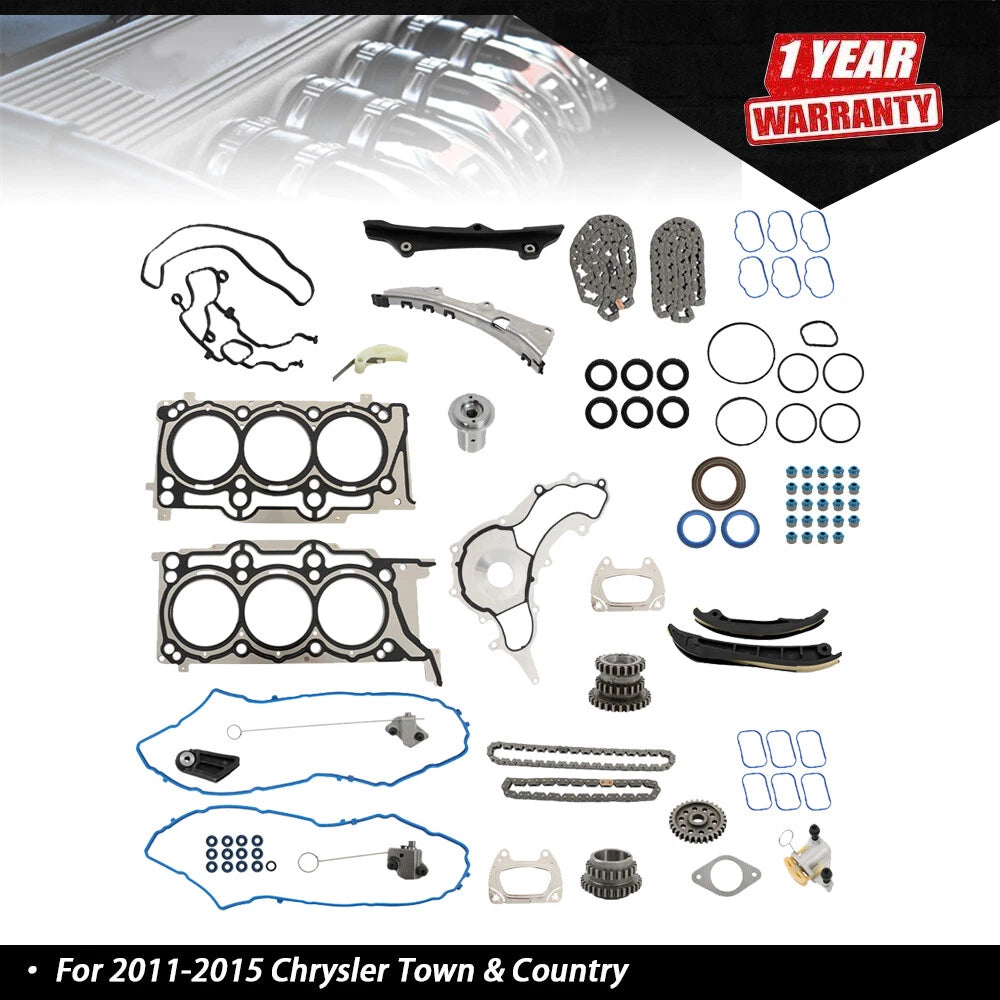 Head Gasket Set & Timing Chain Kit for Dodge Grand Caravan Charger (2011–2015)