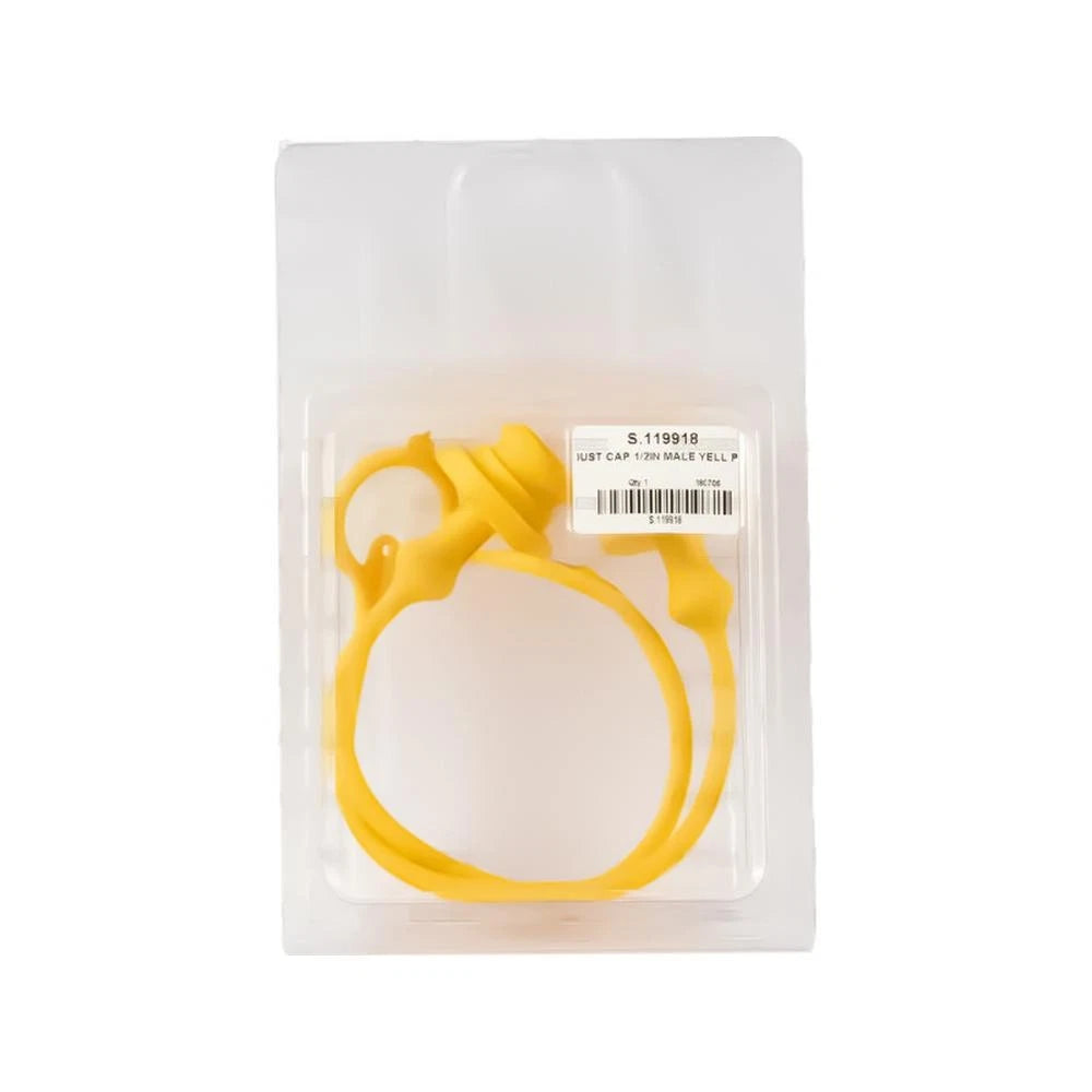 Set of 2 Dust Caps 1/2'' Yellow for Agripak TM12LG
