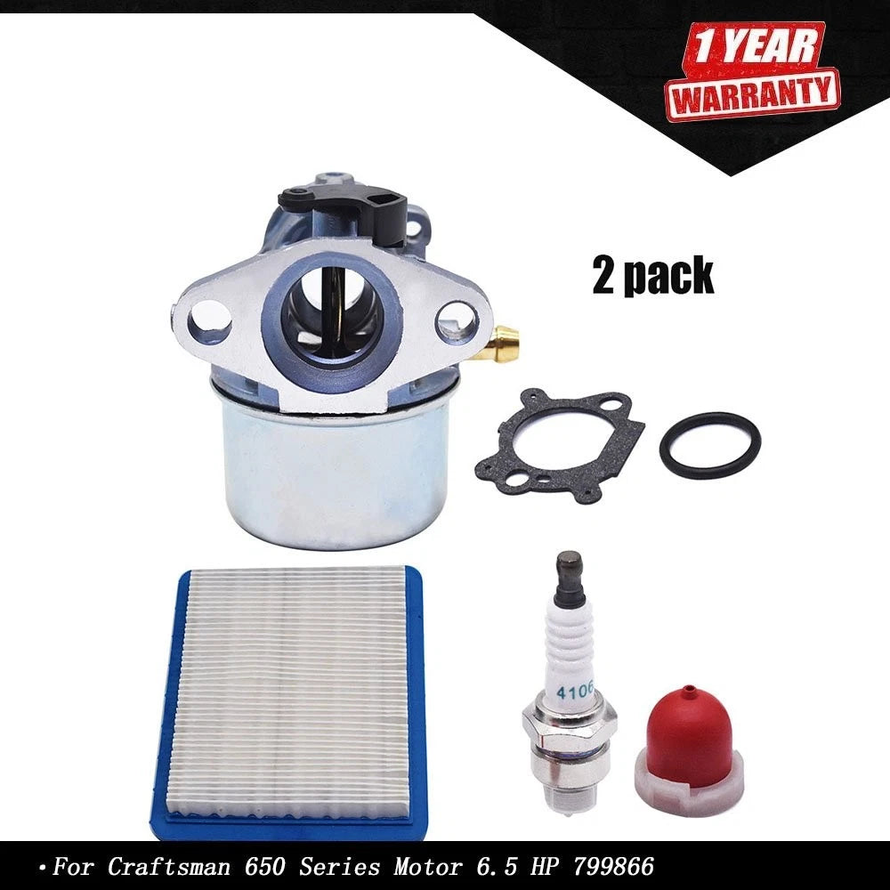 2 Pack Carburetor Kit for Craftsman Lawn Mower (122H00 Series)