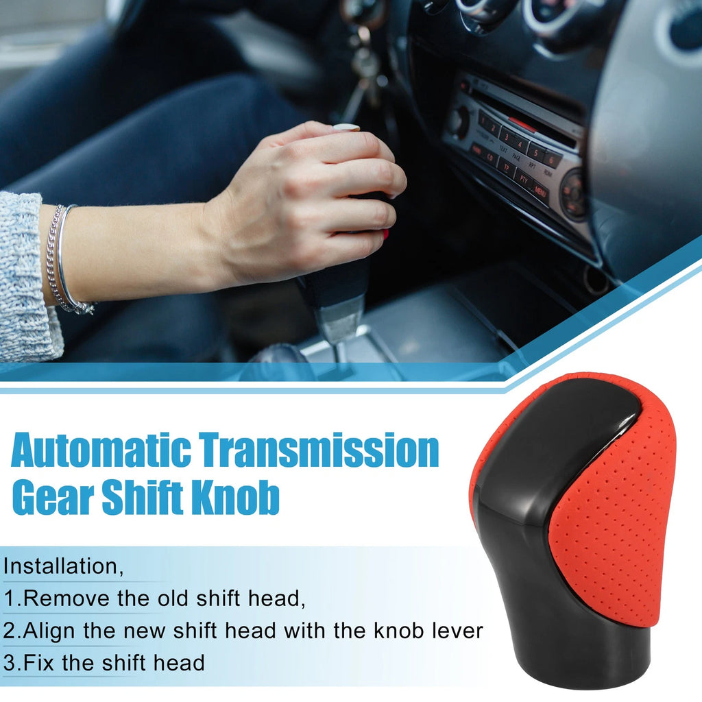 Automatic Gear Shift Knob for Lexus (2010–2023) - Black Red Faux Leather