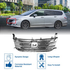 Front Upper Bumper Grille for Honda Odyssey (2011–2012) Chrome