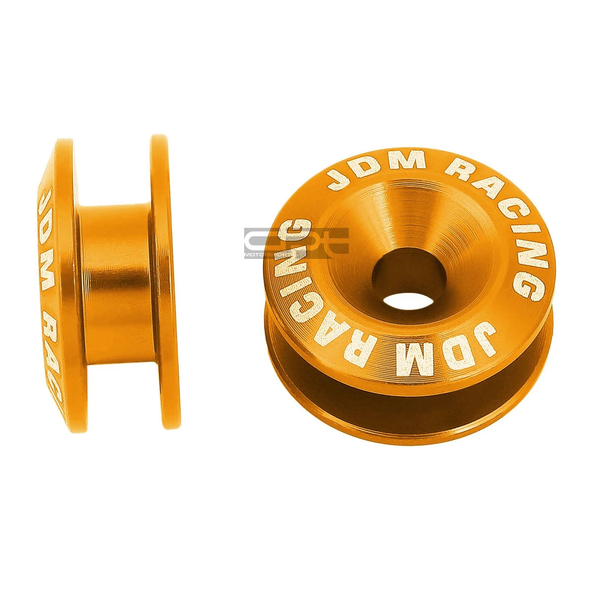 Set of 4 Aluminum Quick Release Fasteners for Orange Car Bumper/Fender/Trunk