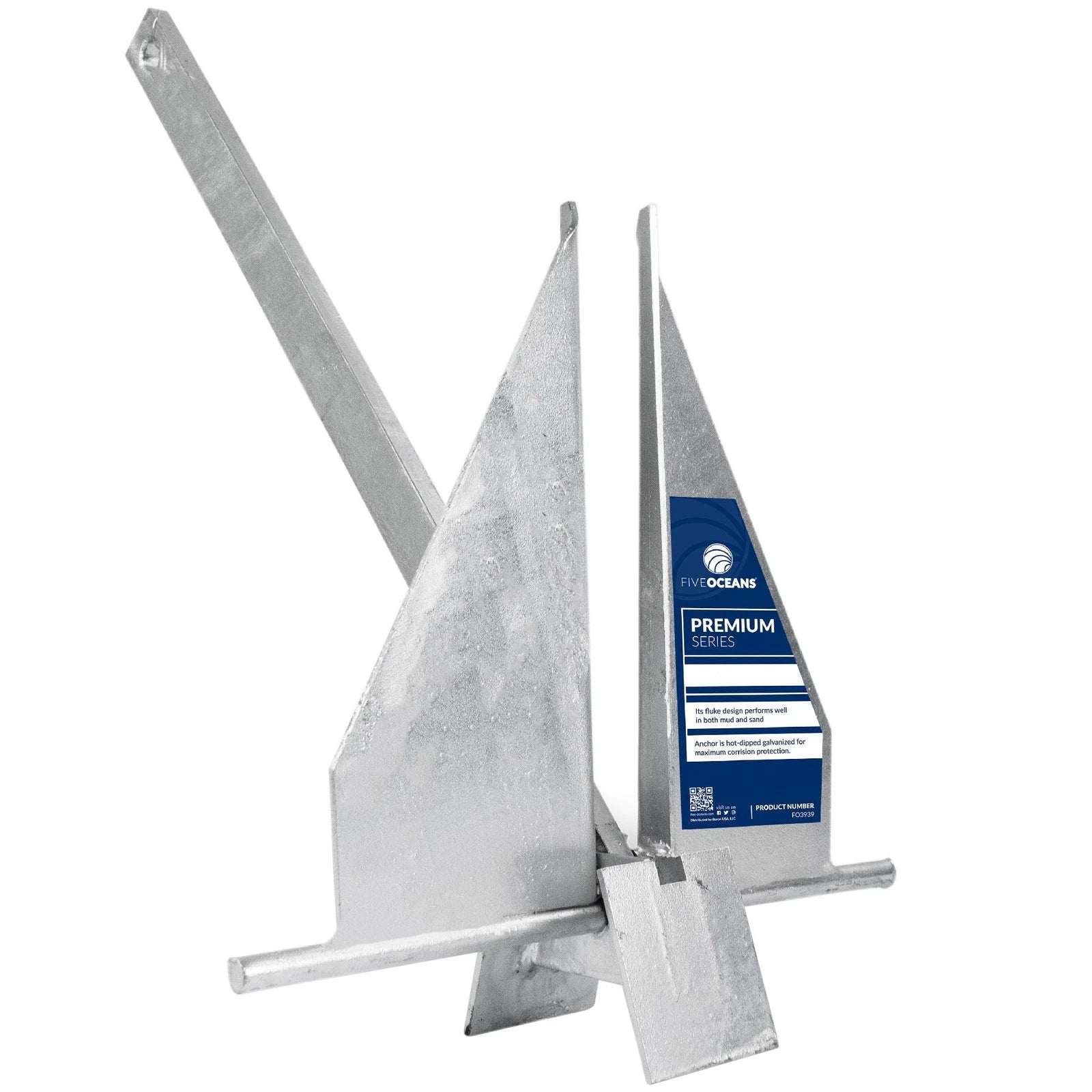 4 Lb Fluke Boat Anchor for Marine Use (Hot Dipped Galvanized Steel)