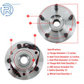 Front Wheel Bearing Hub Assembly 515151 HA590515 for Ram 1500 (2012–2018)