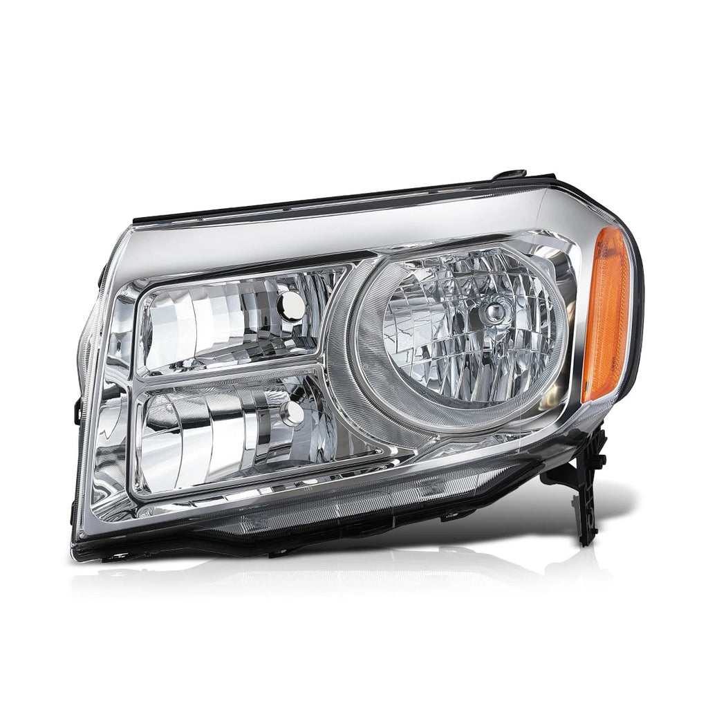 Upper Chrome Housing Headlight & Amber Side Corner Lamp for GMC Sierra/Yukon (1999–2007)