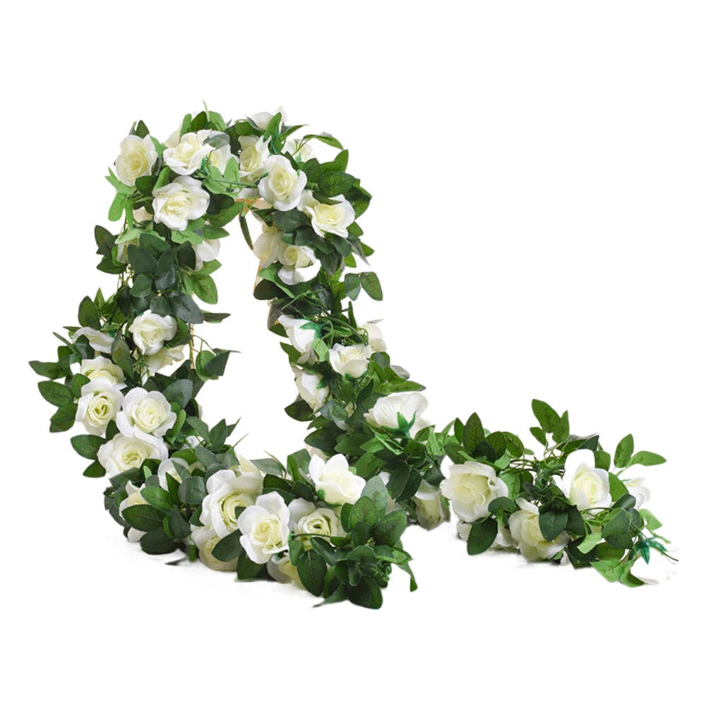 Artificial Rose Vine Flower Plant for Wedding Home Party Garden Craft