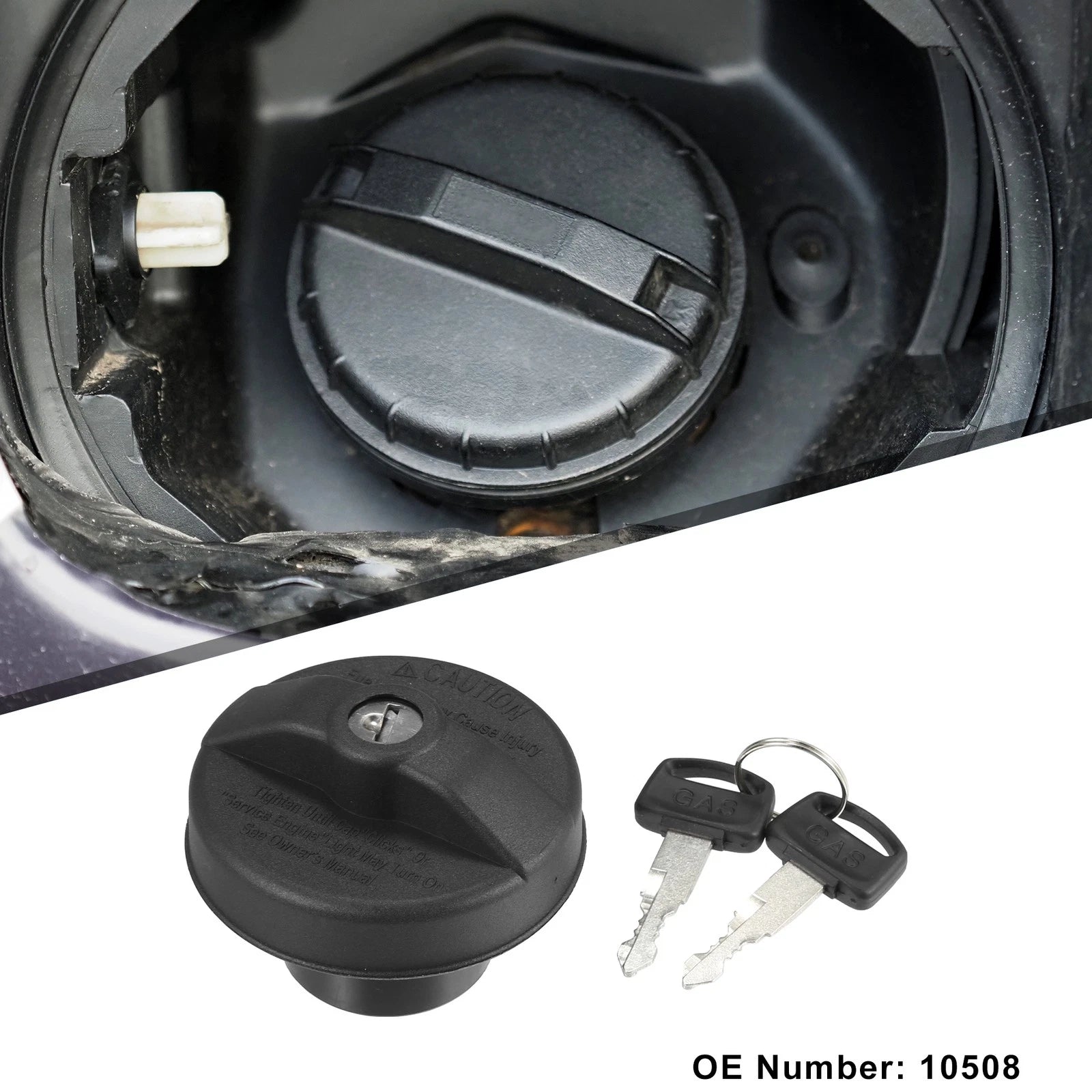 Fuel Tank Filler Cover with 2 Keys for Dodge Grand Caravan (2011–2020) No. 10508