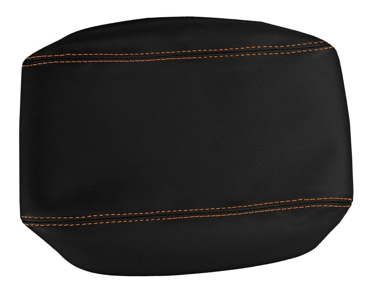 Leather Console Lid Armrest Cover for Lexus SC300 SC400 (1992–2000) Orange Stitch