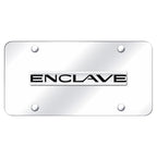 Chrome Name on Chrome License Plate - Officially Licensed for Buick Enclave