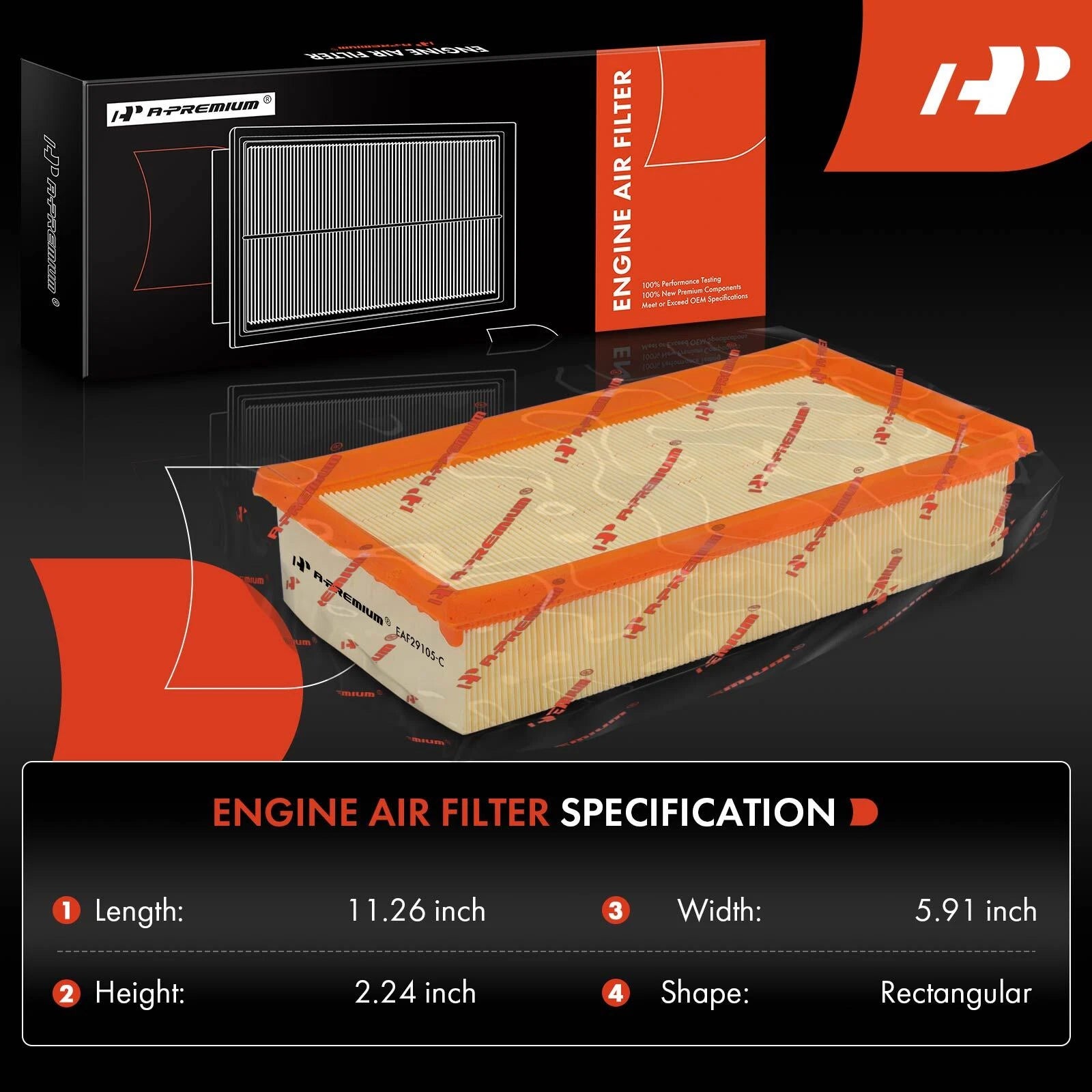 2X Engine Air Filter for BMW X5 (2001-2006)