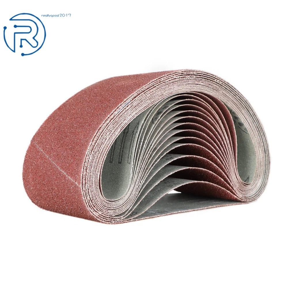 15Pcs Sanding Belts for Sander (4" × 24", 40/80/120 Grit)