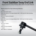 2Pcs Front Stabilizer Sway Bar End Links for Chevy Equinox GMC Terrain (2007–2017)
