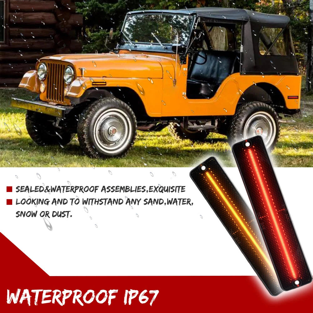 Set of 4 LED Side Marker Lights for Jeep CJ & SJ Series