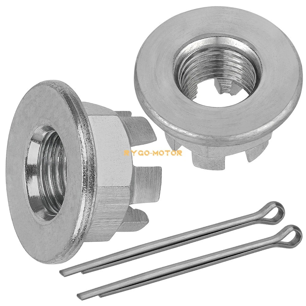 Set of 2 Axle Castle Nuts for Honda (90305-369-000, 90305-HA7-670, 90305-HM5-A80)