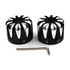 Black CNC Front Axle Cap Nut Cover for Harley Electra Glide Sportster