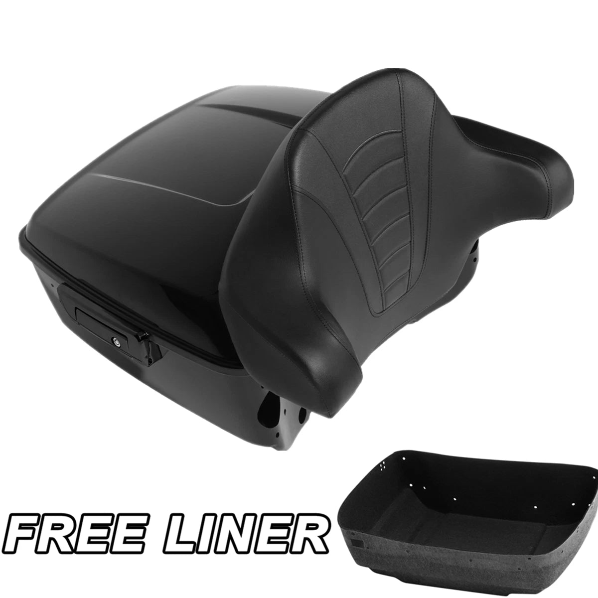 Backrest Pad for Harley Electra Street Road Glide (2014–2023) Black