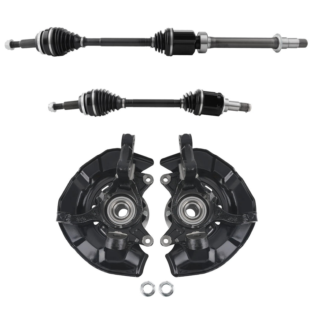 Front Steering Knuckles Wheel Hub Bearing CV Axles Kit for Toyota 698-425