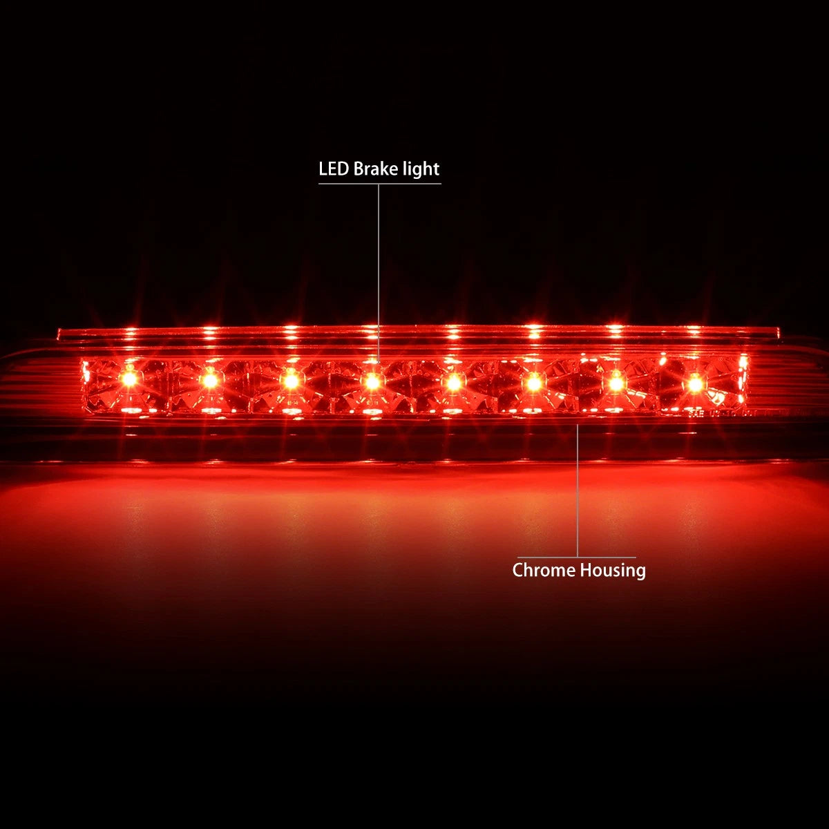 LED Third Brake Light for Chevy Equinox (2010–2017) - Chrome Housing