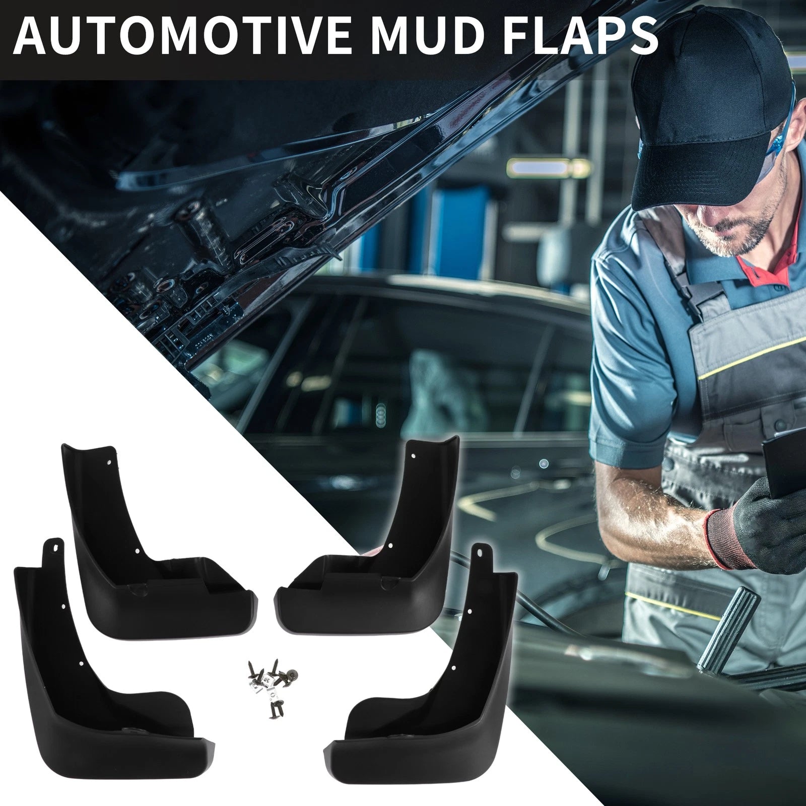 Set of 2 Front & Rear Mud Flaps for Nissan Qashqai (2023)