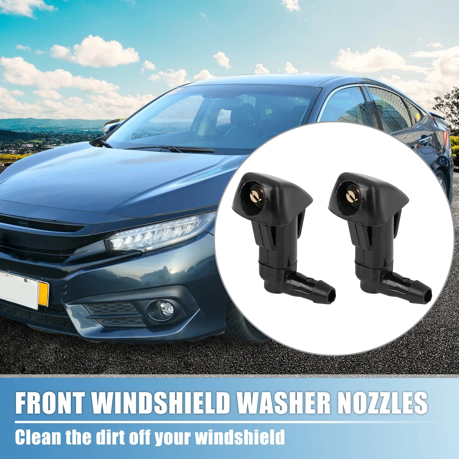 Set of 2 Windshield Washer Nozzles No.76810SDAA11 for Honda Civic (2006–2011)