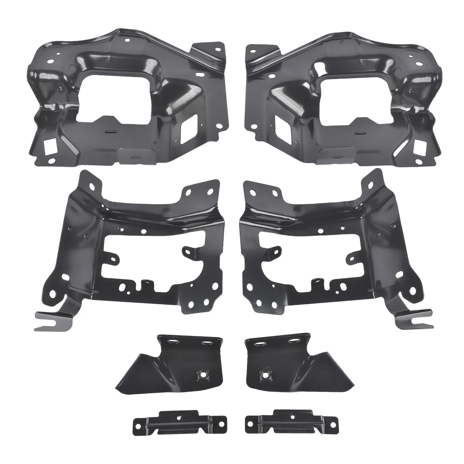 Set of 8 Front Bumper Support Brackets for Chevy Silverado 1500 (2014-2015)