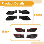 Interior Door Handle Bowl Cover Trim for Hyundai Sonata (2020–2023) Carbon Fiber Black