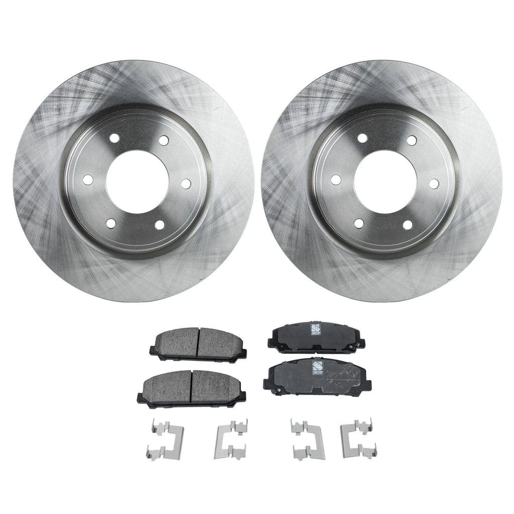 Brake Disc Rotors and Pads Kit for Nissan Titan (2008–2015, 2017–2022)