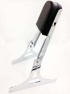 Chrome Backrest Sissy Bar with Leather Pad for Harley Softail (2000–2017)