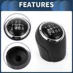 6 Speed Manual Gear Shift Knob for Suzuki SX4 S-Cross (2016–2021) Black Plastic